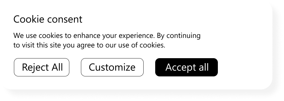 Default cookie banner